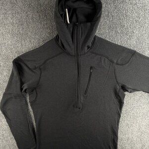Patagonia Capilene 4 Expedition Waffle Fleece Jacket Gray 1/2 Zip Medium Hooded